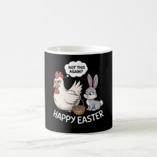 Fröhlicher Osterhase Kaninchen Huhn Nicht schon wi Kaffeetasse