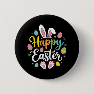 Fröhlicher Osterhase Kaninchen Lustiger Ostertag F Button