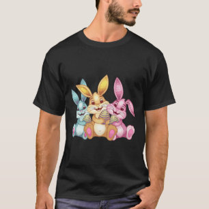 Fröhlicher Osterhase Kaninchen Lustiger Ostertag  T-Shirt