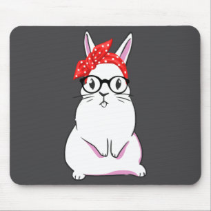 Fröhlicher Osterhase Kaninchen Stirnband mit Gles  Mousepad