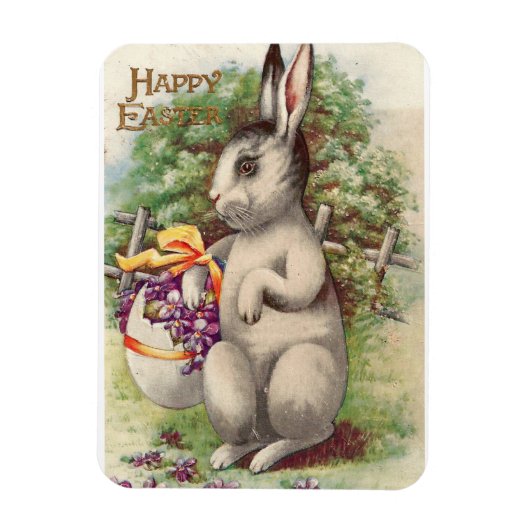 Fröhlicher Osterhase Magnet (Vertikal)