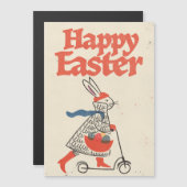 Fröhlicher Osterhase Magnetkarte (Vorne/Hinten)