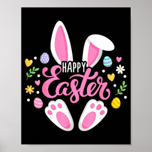 Fröhlicher Osterhase Ostereier Jagdtrupp OsternHap Poster