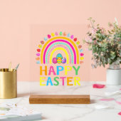 Fröhlicher Osterhase Ostereier-Suche Ostern Frauen Acrylschild (Hochzeit)