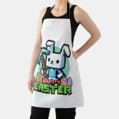 Fröhlicher Osterhase Pixel Game Gaming Gamer Junge Schürze (InSitu)