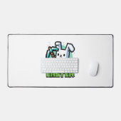 Fröhlicher Osterhase Pixel-Spiel Gaming Gamer Jung Schreibtischunterlage (Tastatur & Maus)