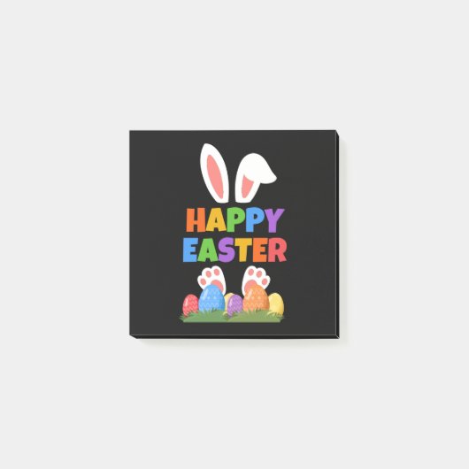 Fröhlicher Osterhase  Post-it Klebezettel (Vorderseite)