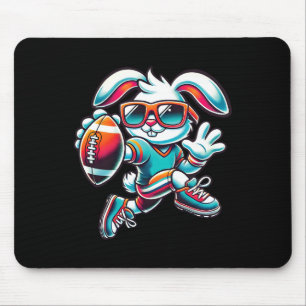 Fröhlicher Osterhase Quarterback Receiver Football Mousepad
