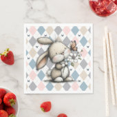 Fröhlicher Osterhase Serviette (Beispiel)