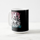 Fröhlicher Osterhase Stempel Rosa Kaffeetasse (Vorderseite Links)