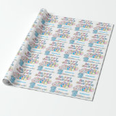 Fröhlicher Osterhase und Eier - Geschenkpapier (Ungerollt)