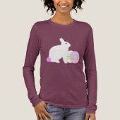 Fröhlicher Osterhase und Eier Tri-Blend Shirt (Vorderseite)