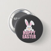 Fröhlicher Osterhase Wortwitz Süße Nk Mädchen  Button (Vorne & Hinten)