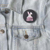 Fröhlicher Osterhase Wortwitz Süße Nk Mädchen  Button (Beispiel)
