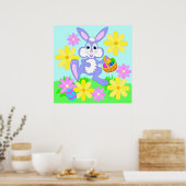 Fröhlicher Osterhasenposter Poster (Küche)