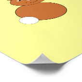 Fröhlicher Osterhasenposter Poster (Ecke)