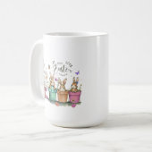 Fröhlicher Ostern Becher Kaffeetasse (Vorderseite Links)