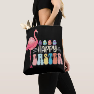 Fröhlicher Ostern Flamingo Hase Ei Korb Tasche