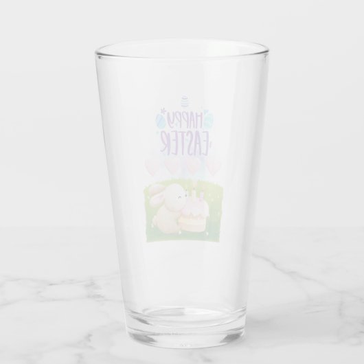 Fröhlicher Ostern Glas (Rückseite)