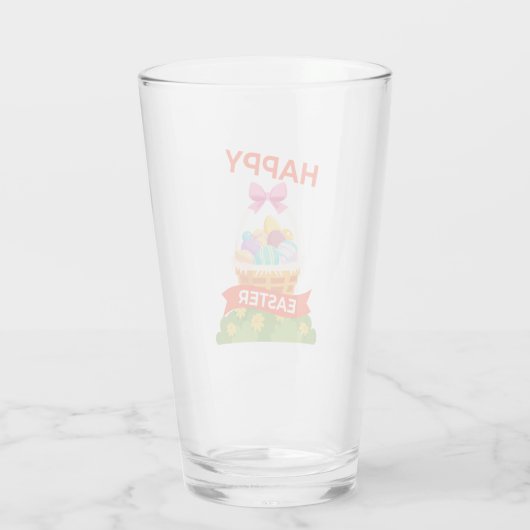 Fröhlicher Ostern Glas (Rückseite)