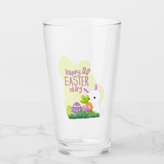 Fröhlicher Ostern Glas (Vorderseite)
