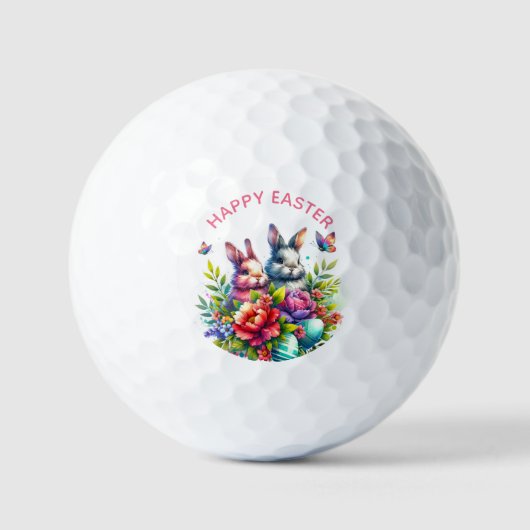 Fröhlicher Ostern Golfball (Vorderseite)
