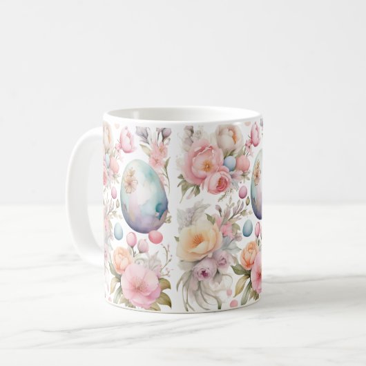 Fröhlicher Ostern Kaffeetasse (Vorderseite Links)