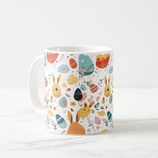 Fröhlicher Ostern Kaffeetasse (Vorderseite Links)
