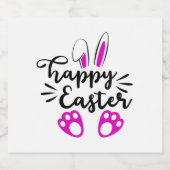 Fröhlicher Ostern Schaumweinetikett (Einzelnes Label)