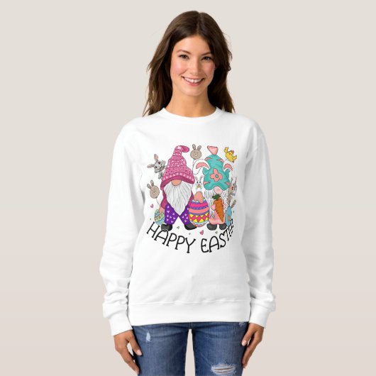 Fröhlicher Ostern Sweatshirt (Vorne ganz)