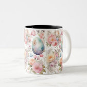 Fröhlicher Ostern Zweifarbige Tasse (VorderseiteRechts)