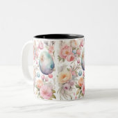Fröhlicher Ostern Zweifarbige Tasse (Vorderseite Links)