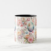 Fröhlicher Ostern Zweifarbige Tasse (Mittel)