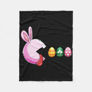 Fröhlicher Ostertag Hase Ei Lustige Jungen Mädchen Fleecedecke