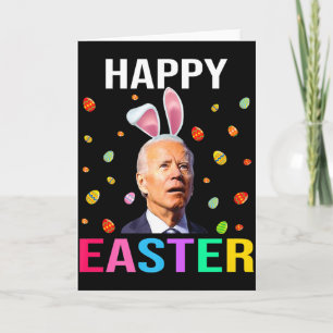 Fröhlicher Ostertag Lustiger Joe Biden Hase Ei T-S Karte