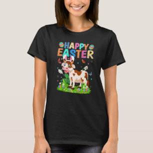 Fröhlicher Osthase Ei Lustige Kuh Ostersonntag T-Shirt