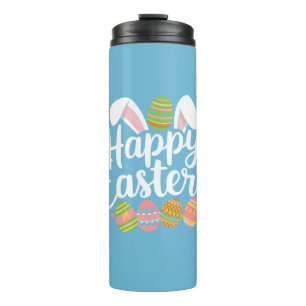 Fröhlicher Osthase Hase Ei Feiertag Thermosbecher
