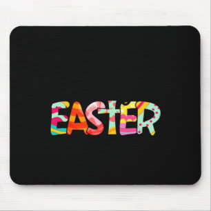 Fröhlicher Osthase Hasengesicht Lustiger Ostertag Mousepad