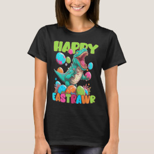 Fröhlicher Ostrawr Kleinkind Jungen T-Rex Ostern D T-Shirt