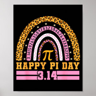 Fröhlicher Pi-Tag Regenbogen 3,14 Pi-Zahl Mathemat Poster