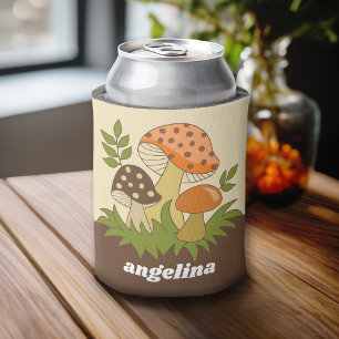 Fröhlicher Pilz mit individuellem Namen Dosenkühler