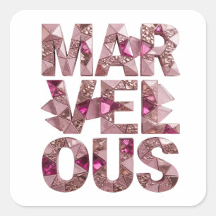 Fröhlicher Pink MARVELOUS Aufkleber Grafik