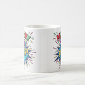 Fröhlicher Pop: Lebendiger Weihnachts-Mug mit Comi Kaffeetasse (Mittel)