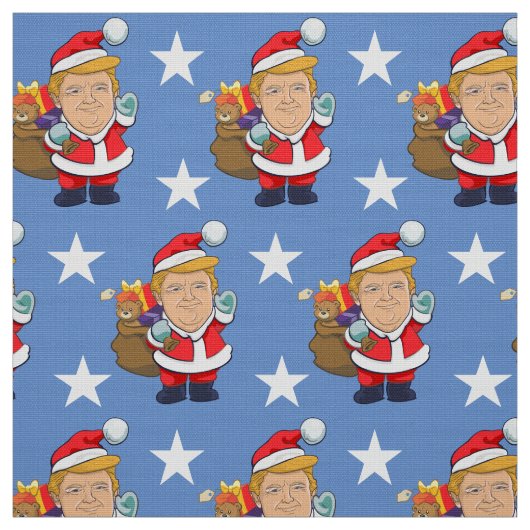 Fröhlicher Präsident Donald Trump Weihnachten Stoff (Muster)