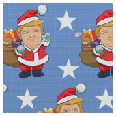 Fröhlicher Präsident Donald Trump Weihnachten Stoff (Nahaufnahme)