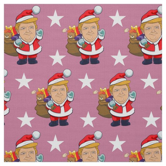 Fröhlicher Präsident Donald Trump Weihnachten Stoff (Muster)