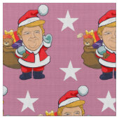 Fröhlicher Präsident Donald Trump Weihnachten Stoff (Nahaufnahme)