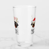 Fröhlicher Pugmas Mops Sankt u. Ren Glas (Links)