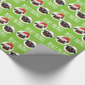 Fröhlicher Pugmas Weihnachtssankt-Mops-Ren-Mops Geschenkpapier (Ecke)
