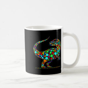 Fröhlicher Punkt-Tag Bunter Punkte-Dinosaurier Jun Kaffeetasse